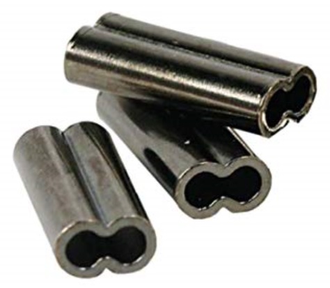 [SSK/1_6B] Sleeve, Double Copper 1.6mm Black 25 Pack