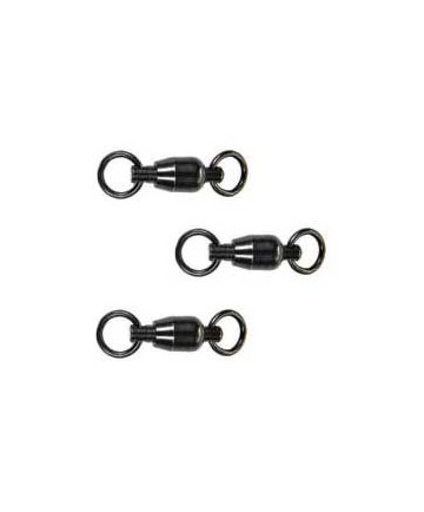 [SSK/BBS7-3PK] Swivel, Ball Bearing 2-Ring 250Lb Stainless Steel Black 3 Pack