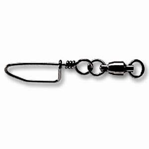 [SSK/BBSS7-2PK] Swivel, Ball Bearing Snap 200Lb Stainless Steel Black 2 Pack