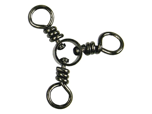 [SSK/W3B-1/0] Swivel, 3-Way Black Size 1/0 130Lb 12 Pack