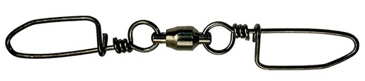 [SSK/BBDSS7-2PK] Swivel, Double Snap Stainless Steel 300Lb Black 2 Pack