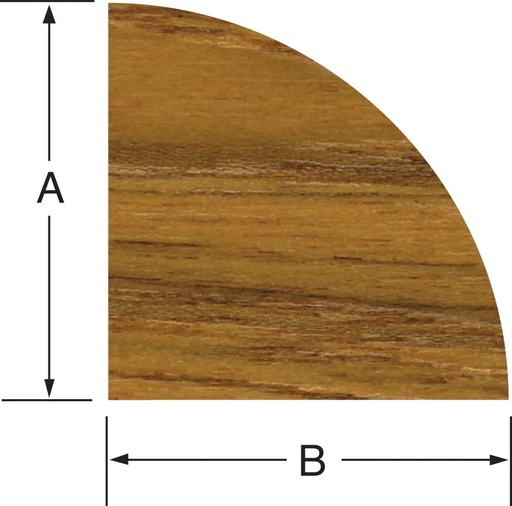 [ARC/N003] Trim, Quart Round 12mm Length:2m Teak