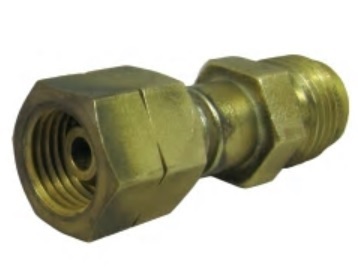 [ENO/RGA8548] Adapter, Brass 3/8 Male Flare to LeftThread-Nut:1/4 Female