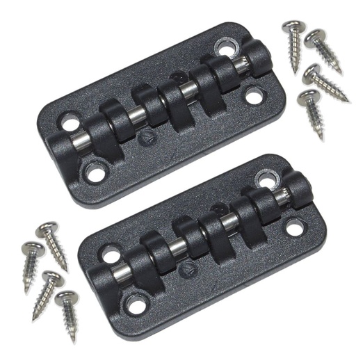 [IGL/24045] Hinge Set, Flat Plastic Length:64 Open Width:32mm 4Holes