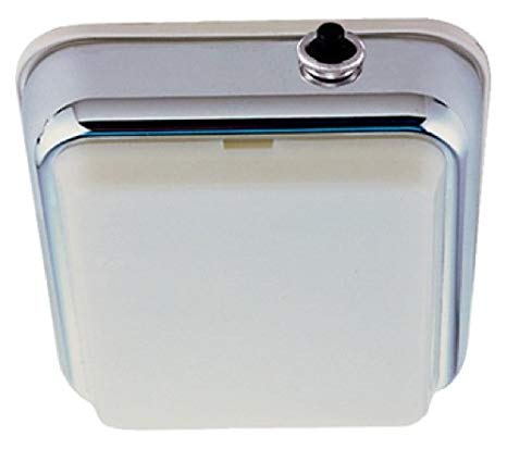 [PRK/1260DP2CHR] Dome Light, Surface Mount Rectangle 3.62x4.25" Chrome Plated Zinc