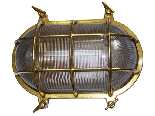 [SUA/650] Bulkhead Light, Heavy Bronze Oval with Two Fix Holes