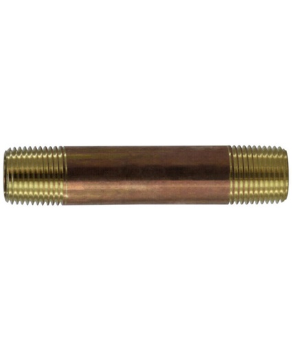 [FBT/PN12X112] Pipe Nipple, Male Thread:1/2" Length:1-1/2" Tapered Brass