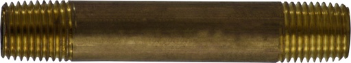 [FBT/PN14X78] Pipe Nipple, Male Thread:1/4" Length:7/8" Tapered Brass