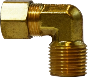 [FC/EL1/2P3/8M] Elbow, Brass Compression-Fit 1/2 & 3/8Mpt