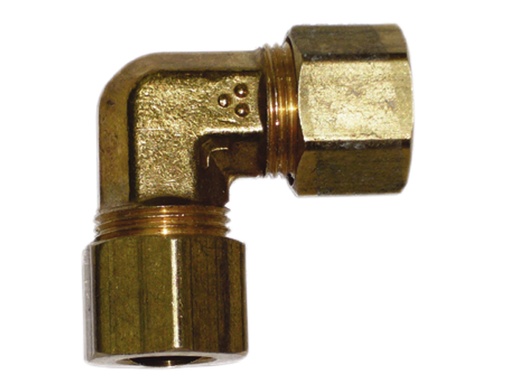 [FC/EL1/4] Elbow, Brass 2-Compression Fits 1/4"