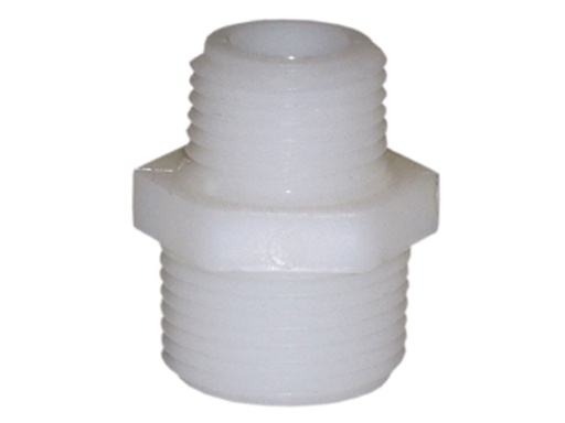 [FNT/RN12X14] Reducer Pipe Nipple, 1/2Mpt x 1/4Mpt Nylon