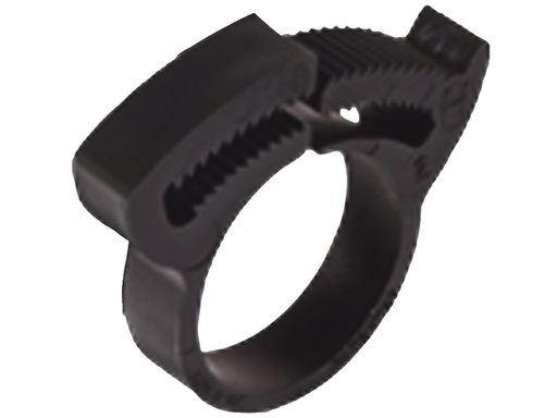 [HCLAMP/511025] HoseClamp, Ratchet Black Nylon 0.475 to 0.536 10 Pack