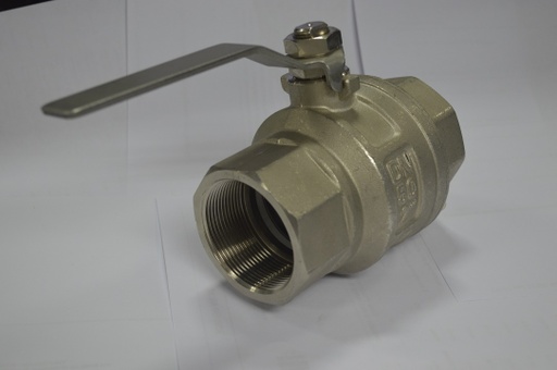 [SUA/406A-2] Ball Valve, Brass 2" Non-Tapered Thread with Stainless Steel Handle