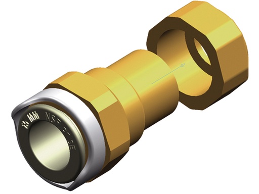 [WHA/WX1520] Adapter, Quick Fitting 15mm to Compres 15mm Brass