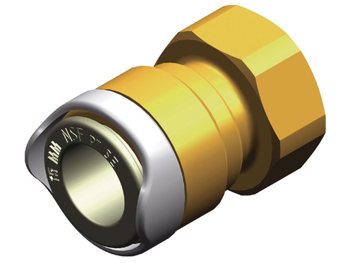 [WHA/WX1538] Adapter, Quick Fitting 15mm to Female 3/8" Bsp Brass