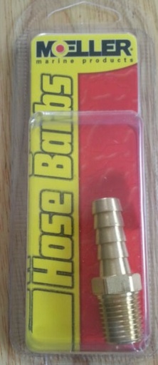 [MLL/33430-10] Hose Barb, Hose5/16 Pipe1/4Mpt Tapered Brass