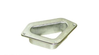 [LEW/1751-66349] Hawse Pipe, Stainless Steel Triangular:8"x4-7/8" with Holes for Screw