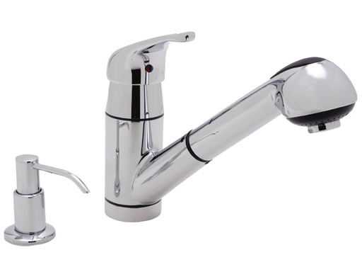 [AMB/133-0017-CP] Faucet, Pull-Out Mixer with Soap Dispenser