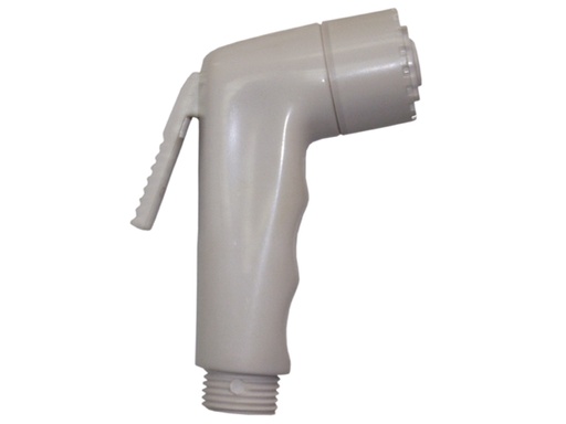 [NUO/45598] Showerhead, White Plastic with Spray-Lever