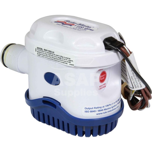 [RUL/RM1100A-24] Bilge Pump, Submersible RM1100GpH 24V Automtd