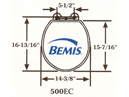 [BEM/500EC] Toilet Seat, Large White with Easy Lift-0ff Hinge