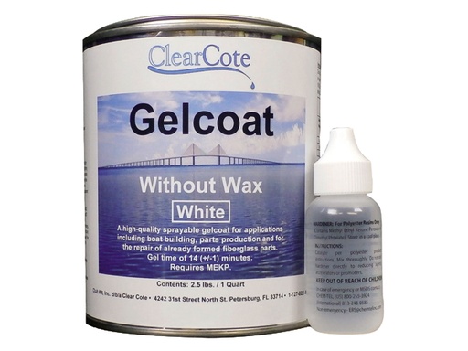 [CLC/152491] Gelcoat, White no-Wax with Hardener Qt