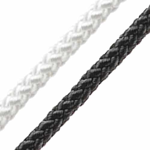 [MRL/JA0078F] 8 Plait Rope, Polyester 2mm Black per Foot