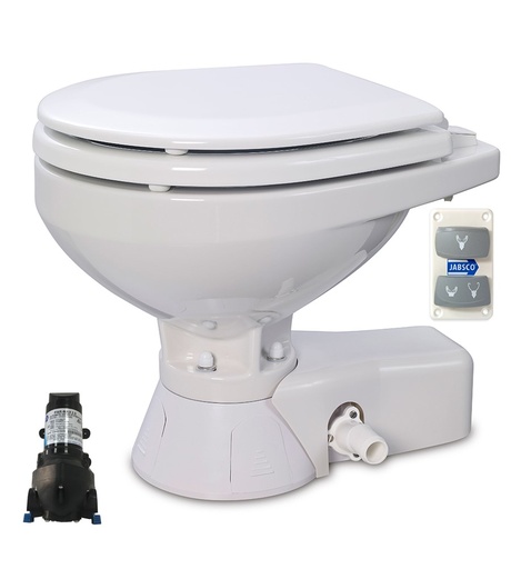 [JAB/37245-3092] Toilet, Elec:12V Quiet-Flush Compact Bowl Salt Water