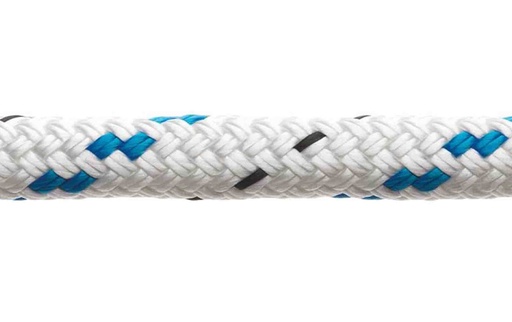 [MRL/KB2045F] DoubleBraid Rope, Polyester 14mm Blue Fleck per Foot