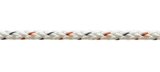 [MRL/JA0018F] 8 Plait Rope, Pre-Stretched Polyester 1.5mm White per Foot