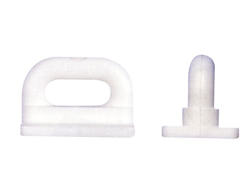 [BAI/A006M] Slide, Male Flat for Metal Width 20 Waist:10mm White Plastic