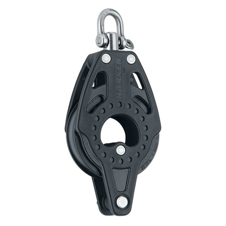 [HAR/2661] Block, Single Carbo Air 75mm MaxLine: 14mm with Swivel & Becket