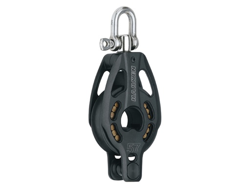 [HAR/3216] Block, Single Black Magic Air 57mm MaxLine: 10mm with Swivel & Becket