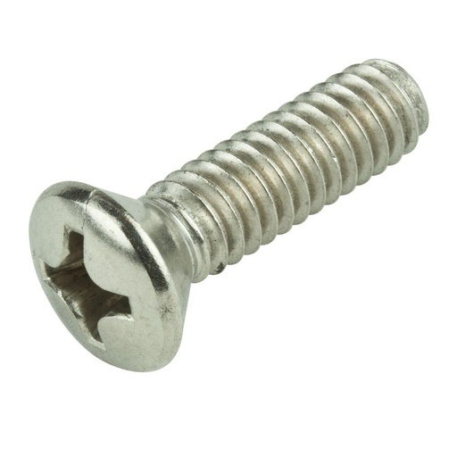 [FAA/SSMO10X1] Machine Screw, Stainless Steel #10-24 x 1" Oval-Head Phillip UNC