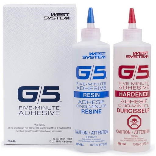 [WES/865-16] Epoxy Adhesive, G/5 5Minute 2-Part Pint