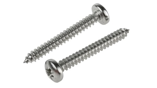 [FAA/SSTD12X58] Self Tapping Screw, Stainless Steel #12 x 5/8" Pan Phillip Head