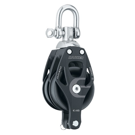 [HAR/6239] Block, Double Element 45mm MaxLine: 12mm with Swivel & Becket