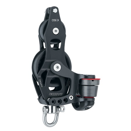 [HAR/6264] Block, Fiddle Element 60mm MaxLine: 10mm with Swivel, Cam Cleat & Becket