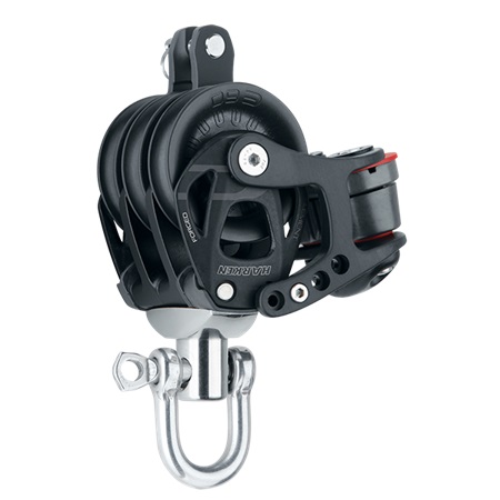 [HAR/6275] Block, Triple Element 60mm MaxLine: 12mm with Swivel Becket & CamCleat