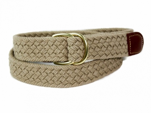 [LML/126M-KH-40] Belt, Macrame Size 40 Khaki