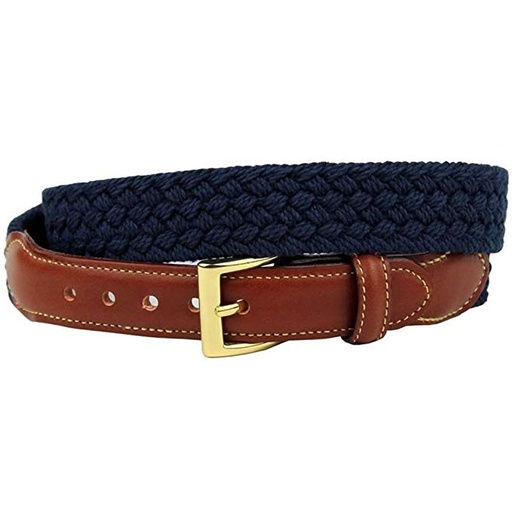 [LML/126M-NV-40] Belt, Macrame Size 40 Navy