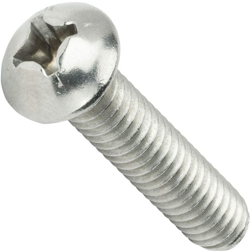 [FAA/SSMR10X1] Machine Screw, Stainless Steel #10-24 x 1" Round Head Phillip UNC