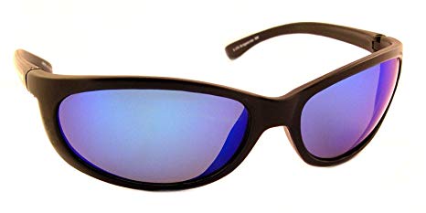 [SSK/SLOT279] Sunglasses, Bridgetender Black Frame/Blue Mirror Lens