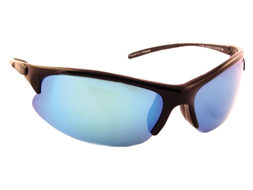 [SSK/SLOT290] Sunglasses, Harbor Master Black Frame Blue Mirror Lens