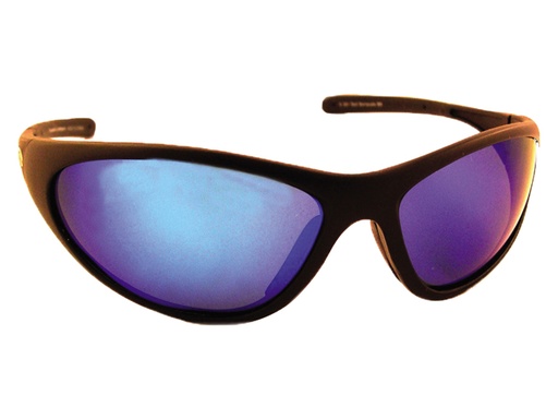 [SSK/SLOT261] Sunglasses, Bad Barracuda Black Frame Blue Mirror Lens