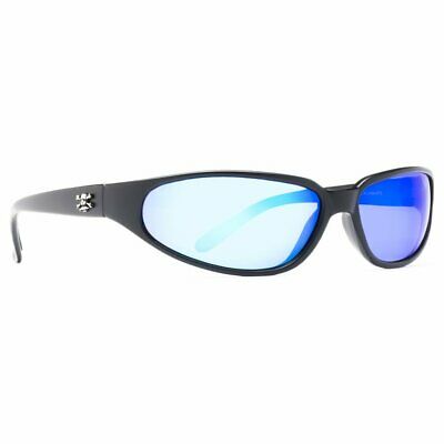 [HEN/2405-0038] Sunglasses, Carolina Frame Black Lens: Blue