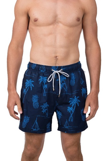 [VSS/V70313] Shorts, Swim Embroidered Icon Look Navy