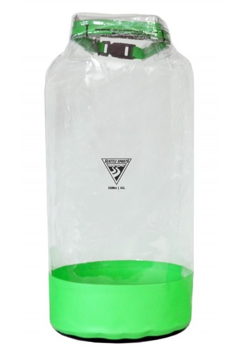 [SES/016348] Dry Bag, Glacier Large Clear/Lime 11.5 x 24"