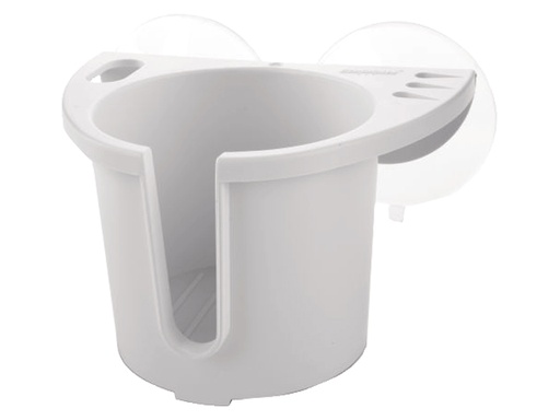 [BOA/2136] Drink Holder, Plus White Resin Suction Mount