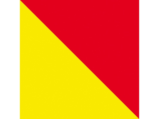 [FLG/MOP-FSP] Flag, International-Code:O Yellow&Red for MOB-Pole